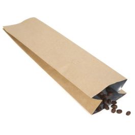 Koffiezakjes Kraft met Ventiel 8,6x6,4x33cm Gecoat (50 stuks) [SGC2K]