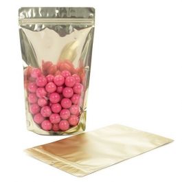 Stazakken Transparant/Mat Goud 17,1x8,9x28,6cm | 340 gram (100 stuks) [ZBGMG4]