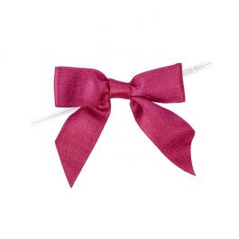 Noeuds pré-noués Rose Intense Métallique 8,9 cm (25 pièces) [MBOWP]