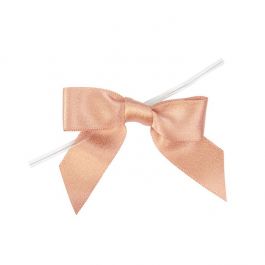 Noeuds pré-noués Rose Métallique 8,9 cm (25 pièces) [MBOWRS]