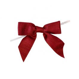 Noeuds pré-noués Rouge vif Métallique 8,9 cm (25 pièces) [MBOWSC]