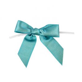 Noeuds pré-noués Bleu Sarcelle Métallique 8,9 cm (25 pièces) [MBOWTL]