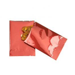 Sachet scellable à joint central laminé Qualité supérieure en rouge métallisé, 7.5x10.2cm (100 pièces) [SVP34R]