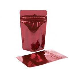 Doypack rouge métallisé 10.2 x 6 x 15.2 cm (57 g) (100 Pièces) [ZBGM2R]