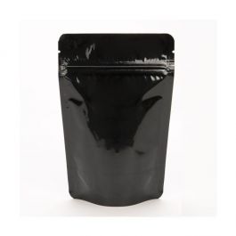 Doypack noir métallisé 10.2 x 6 x 15.2cm (57 g) (100 Pièces) [ZBGM2B]