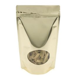 Stazakken Goud met ovaal Venster 17,1x8,9x28,6cm | 340 gram (100 stuks) [ZBGMO4SG]