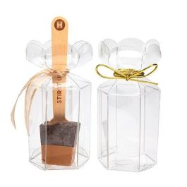 Plastic Doosjes met Bloemvormige bovenzijde 4.9x4.9x7.6cm (25 stuks) [FS354]