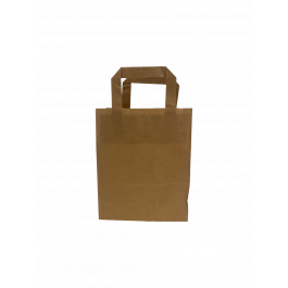 Draagtassen Papier 18x8x22cm Bruin Kraft 70 g/qm (50 stuks) [PADB1822]