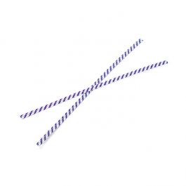 Bindstrips 15,2x0,4cm Papier Wit/Blauw gestreept (1000 stuks) [TT6WBS]