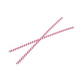 Bindstrips 15,2x0,4cm Papier Wit/Rood gestreept (1000 stuks) [TT6WRS]