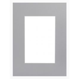 Contrecollé / passe-partout 822 Gris 40x50cm avec fenêtre 27x34cm (5 pièces) [MA-7482240502]