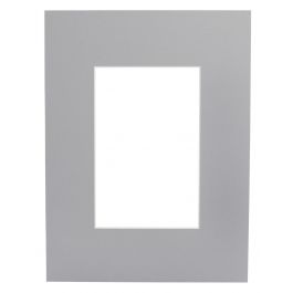 Contrecollé / passe-partout 822 Gris 15x21cm avec fenêtre 9x14cm (5 pièces) [MA-7482215211]