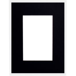 Passe-partouts 413 Zwart 30x30cm met 19x19cm uitsnede (5 stuks) [MA-7441330301]