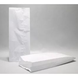Sachet papier blanc à soufflet en cellulose 35 grammes 11x4x21cm (125 pièces) [PAV1111]