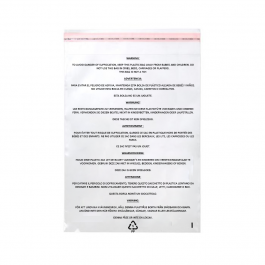 Plastiek Zakken met Verstikkingswaarschuwing 27,9x35,6cm Hersluitbaar (100 stuks) [PFW11114]