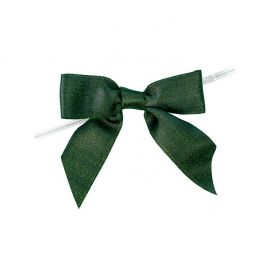 Lien de fermeture metallique avec nœud pré-noué - couleur vert 8.9 cm (25 pièces)[MBOWSP]