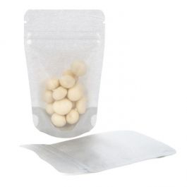 Doypack Papier de Riz Transparent/Argent 7.9x5.1x13cm | 28 Grammes (100 pièces) [ZBGR1SC]