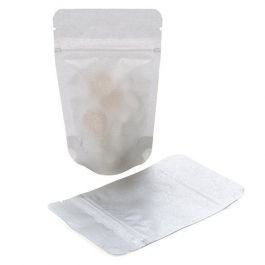 Sac en papier de riz argenté, 7.9 x 5.1 x 13 cm (28 g) (100 Pieces) [ZBGR1SS]