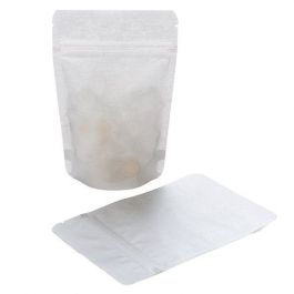 Sac en papier de riz argenté 14.9 x 8.9 x 23.2 cm (312 g) (100 Pieces) [ZBGR7SS]