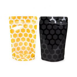 Doypack motif Nid d'abeille 13x7.9x20.6cm (25 pièces) [ZBGSW3HC]