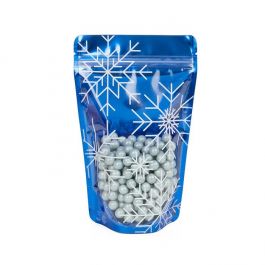 Pochettes doypack bleu flocon de neige 13x7,9x20,6cm (25 pièces) [ZBGSW3S]