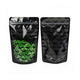 Pochettes doypack noires imprimées chauve-souris 13x7,9x20,6cm (25 pièces) [ZBGW3B]