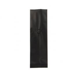 Koffiezakjes Mat Zwart met Ventiel 8x6x26cm 285 gram (50 stuks) [SGC1BM]