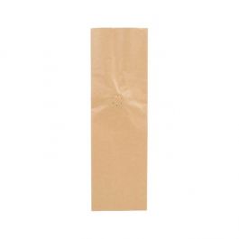Koffiezakjes Kraft met Ventiel 8x6x26cm Gecoat (50 stuks) [SGC1K]