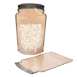 Kraft Jarre a cookie Doypack avec fond transparent 15.2x7.9x25.4cm (100 Pieces) [SP7KC]