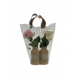 Hoezen met handvatten voor bloemenvazen klein 38x43x20cm bodem (50 stuks) [SL003887A]