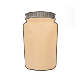 Mason Jar Shaped Pouch Kraft 15,2x7,9x25,4 cm (100 Stuks) [SP7KZ]