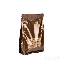 Stazakken Brons met Venster 12,7x4,4x16,5cm (100 stuks) [SQMS3BZ]