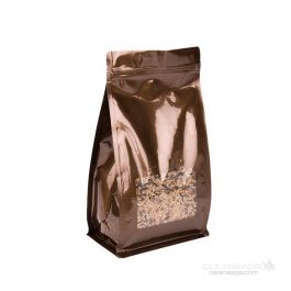 Stazakken Brons met Venster 12,7x7,6x20,3cm (100 stuks) [SQMS7BZ]