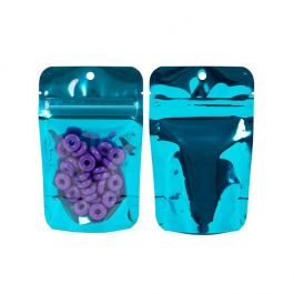 Stazakken Transparant/Blauw 7,9x5,1x13cm Met Ophanggat (100 Stuks) [ZBGB1AM]