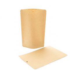 Doypack Compostable Kraft 14,9x8,9x23,2cm sans fermeture Zip | 312 grammes (100 pièces) [SUPEK7]