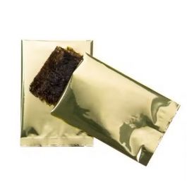 Sachet scellable à joint central laminé Qualité supérieure en or métallisé, 7.5x10.2cm (100 pièces) [SVP34G]