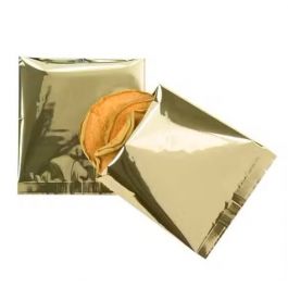 Sachet scellable à joint central laminé Qualité supérieure en or métallisé, 10.2 x10.2cm (100 pièces) [SVP44G]