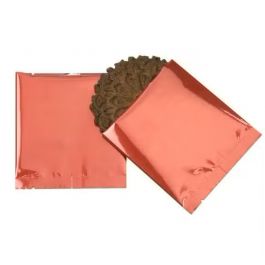 Sachet scellable à joint central laminé Qualité supérieure en rouge métallisé, 10.2x10.2cm (100 pièces) [SVP44R]