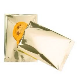 Sachet scellable à joint central laminé Qualité supérieure en or métallisé, 12.7x17.8cm (100 pièces) [SVP57G]