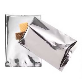 Sachet scellable à joint central laminé Qualité supérieure en argent métallisé 12.7x17.8cm (100 pièces) [SVP57S]
