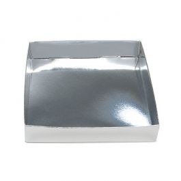 Kraft Doosje Bodem Zilver 3x2,5x13,3cm (25 Stuks) [SS357]