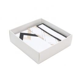 Fond de boîte en papier, Blanc mat 8x2,5x8,5cm (25 pièces) [WH356]