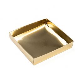 Kartonnen dozen goud 13x2,5x13,3cm (25 Stuks) [SG357]