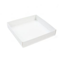 Kartonnen Bodem Wit 13x2,5x13,3cm (25 Stuks) [WH357]
