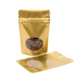 Stazakken Goud met ovaal Venster 10x6x15cm | 57 gram (100 stuks) [ZBGO2G]