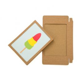 Kraftdoosjes 13,7x2,2x18,7cm Uitgesneden Venster (25 stuks) [WKR266]