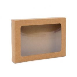 Kraftdoosjes met Venster 9,5x2,2x13,2cm (25 stuks) [WKRG246]