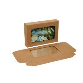 Kraftdoosjes met Venster 7x2,1x10,3cm (25 stuks) [WKRG317]