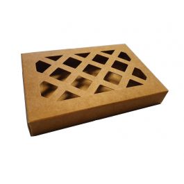 Kraft Doosjes met Venster 7x1,4x10,3 cm (25 stuks) [WKRL200]