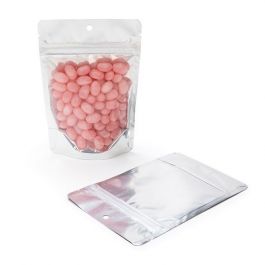 Stazakken Transparant/Zwart 10,2x6x15,2cm | 57 gram met rond ophanggat (100 stuks) [ZBGB2H]
